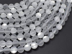 Matte Mystic Aura Quartz-Silver, 6mm (6.3mm)-Gems: Round & Faceted-BeadBeyond