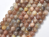 Sunstone Beads, Moonstone Beads, 8mm (8.5mm) Round-Gems: Round & Faceted-BeadBeyond