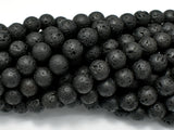 Black Lava Beads, Round, 8mm-Gems: Round & Faceted-BeadBeyond