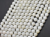Mother of Pearl Beads, MOP, Creamy White, 6mm Round Beads-Gems: Round & Faceted-BeadBeyond
