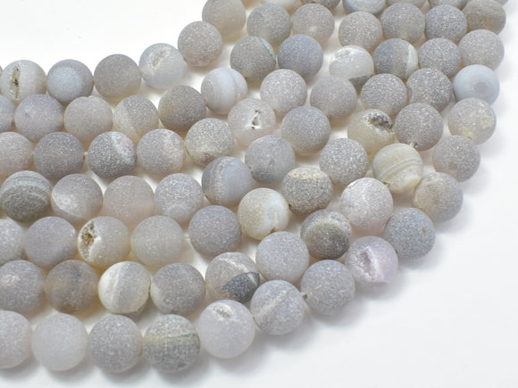 Druzy Agate Beads, Geode Beads, 10mm Round Beads-Agate: Round & Faceted-BeadBeyond