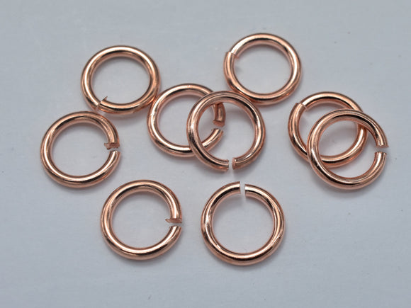 500pcs 4mm Open Jump Ring, 0.6mm (22gauge), Rose Gold Plated-Metal Findings & Charms-BeadBeyond