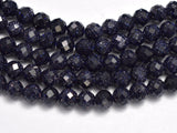 Blue Goldstone 4mm Micro Faceted Round-BeadBeyond