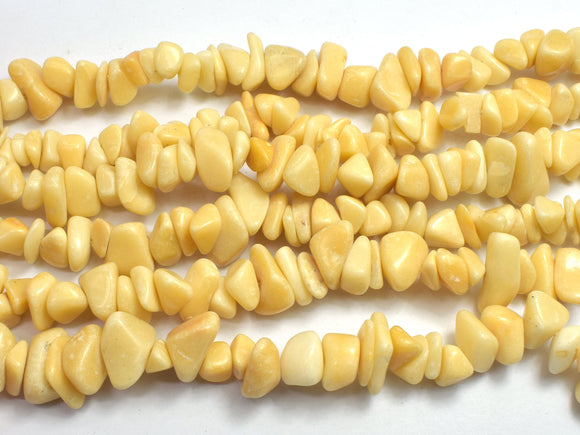 Yellow Jade 7-15mm Chips Beads, 34 Inch-BeadBeyond
