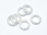 6pcs 925 Sterling Silver Jump Ring-Closed, 8mm, 1.5mm (18guage),-BeadBeyond