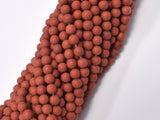 Matte Red Jasper Beads, 4mm (4.7mm)-Gems: Round & Faceted-BeadBeyond