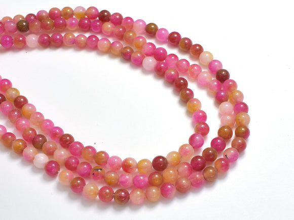 Jade - Multi Color, 4mm Round Beads-BeadBeyond