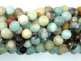 Amazonite, 10mm ( 10.5 mm) Faceted Round-Gems: Round & Faceted-BeadBeyond