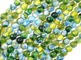 Agate Beads, Blue & Green, 6mm Faceted Round-Gems: Round & Faceted-BeadBeyond
