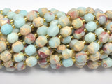 Impression Jasper, 8mm Faceted Prism Double Point Cut-Gems: Round & Faceted-BeadBeyond