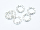 6pcs 925 Sterling Silver Jump Ring-Closed, 8mm, 1.5mm (18guage),-BeadBeyond