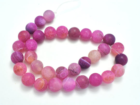 Frosted Matte Agate Beads, 12mm Round-BeadBeyond