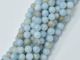 Genuine Aquamarine Beads, 8mm Round Beads-Gems: Round & Faceted-BeadBeyond