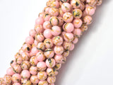 Shell Howlite-Pink, 6mm (6.5mm)-Gems: Round & Faceted-BeadBeyond