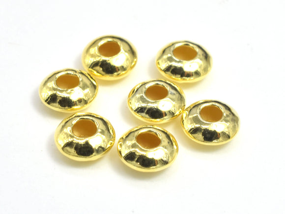 20pcs 24K Gold Vermeil Spacers, 925 Sterling Silver Beads, 4.5x2mm Saucer Beads-Metal Findings & Charms-BeadBeyond