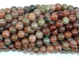Red Green Garnet, 6mm Round Beads-BeadBeyond
