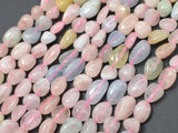 Beryl, Aquamarine, Morganite, Heliodor, 6x8 Nugget Beads-Gems: Nugget,Chips,Drop-BeadBeyond