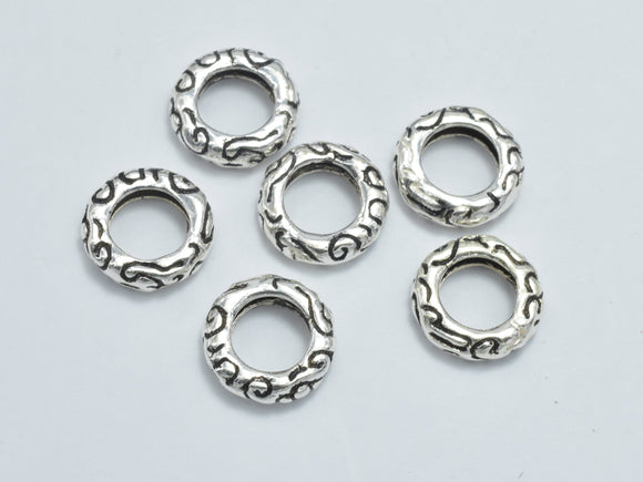 6pcs 925 Sterling Silver Ring-Antique Silver, 8mm-Metal Findings & Charms-BeadBeyond
