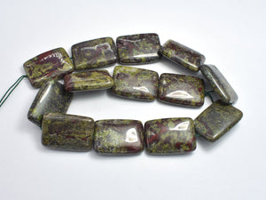 Dragon Blood Jasper, 22x31mm Rectangle Beads-BeadBeyond