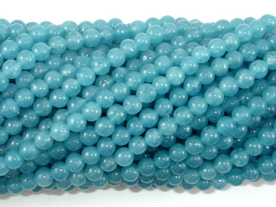Blue Sponge Quartz Beads, Round, 4mm-Gems: Round & Faceted-BeadBeyond