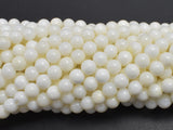 Mother of Pearl Beads, MOP, Creamy White, 6mm Round Beads-Gems: Round & Faceted-BeadBeyond