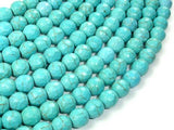 Turquoise Howlite, 8mm (7.5 mm) Faceted Round Beads-Gems: Round & Faceted-BeadBeyond