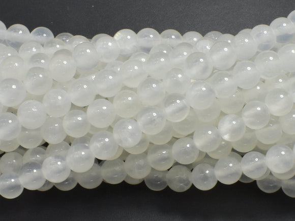 Selenite, Gypsum, 6mm (6.3mm), Round Beads-BeadBeyond