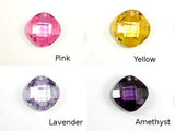 CZ beads,14x14mm Faceted Cushion Pendant Beads-Cubic Zirconia-BeadBeyond