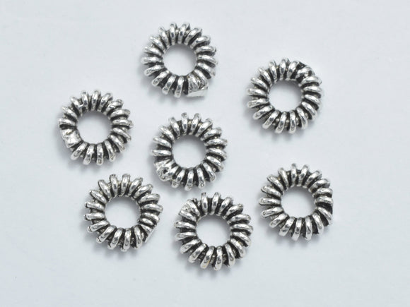 10pcs 925 Sterling Silver Spacers-Antique Silver, 5mm Spacer-Metal Findings & Charms-BeadBeyond