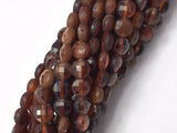 Hessonite, Orange Garnet Beads, 4mm Faceted Coin-Gems:Oval,Rectangle,Coin-BeadBeyond