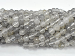 Gray Quartz Beads, Round, 6mm-BeadBeyond
