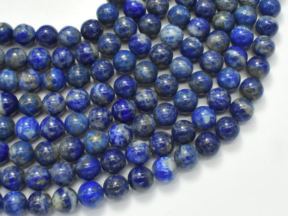 Lapis Lazuli, 8mm Blue Round Beads-BeadBeyond