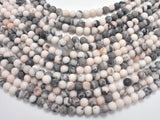 Matte Pink Zebra Jasper, 6mm, Round Beads-Gems: Round & Faceted-BeadBeyond