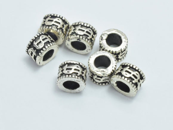 6pcs 925 Sterling Silver Beads-Antique Silver, 4.4x3.3mm Tube Beads-Metal Findings & Charms-BeadBeyond