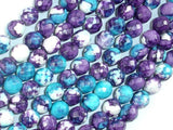 Rain Flower Stone Beads, Blue, Purple, 8mm Faceted Round Beads-Gems: Round & Faceted-BeadBeyond