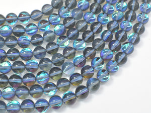 Mystic Aura Quartz-Gray, 8mm (8.5mm) Round-Gems: Round & Faceted-BeadBeyond