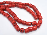 Red Bamboo Coral Beads,11-12mm Tube Beads-BeadBeyond