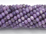Lepidolite Beads, 4x6mm Faceted Rondelle-Gems:Assorted Shape-BeadBeyond