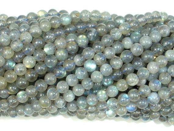 Labradorite Beads, 4mm (4.5 mm) Round Beads-Gems: Round & Faceted-BeadBeyond