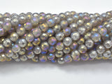 Mystic Coated Gray Agate, 6mm Faceted Round-Gems: Round & Faceted-BeadBeyond
