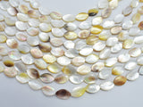 Mother of Pearl, MOP, White & Brown, 8x12mm Marquise-BeadBeyond