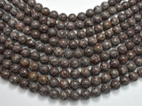 Brown Snowflake Obsidian Beads, Round, 10mm-BeadBeyond
