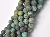 Matte African Turquoise, 10mm (10.5mm) Round-Gems: Round & Faceted-BeadBeyond