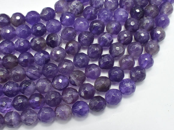 Amethyst, 8mm, Faceted Round-BeadBeyond
