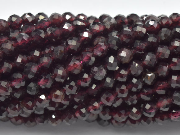 Red Garnet Beads, 3.4mm Micro Faceted Round-Gems: Round & Faceted-BeadBeyond
