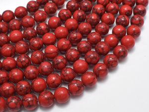 Red Howlite Beads, 8mm Round Beads-Gems: Round & Faceted-BeadBeyond