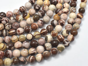 Brown Zebra Jasper Beads, 8mm Round Beads-Gems: Round & Faceted-BeadBeyond