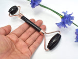 Face Roller-Black Obsidian, Face and Eye Roller, Face Beauty Massager-Gems:Assorted Shape-BeadBeyond