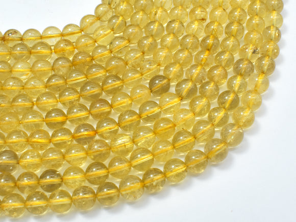 Gold Rutilated Quartz, 6mm (6.5mm) Round Beads-Gems: Round & Faceted-BeadBeyond