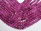 Jade Beads-Purple Red, 8mm Round Beads-Gems: Round & Faceted-BeadBeyond